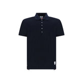 Thom Browne sinine puuvillane polo särk