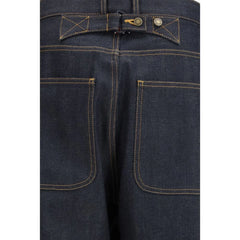 Thom Browne Blue Cotton Relaxed Fit Jeans