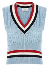 Thom Browne Blue Cotton Sleeveless Jacket