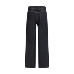 Thom Browne Blue Cotton Straight-Leg Jeans - IT38 | S