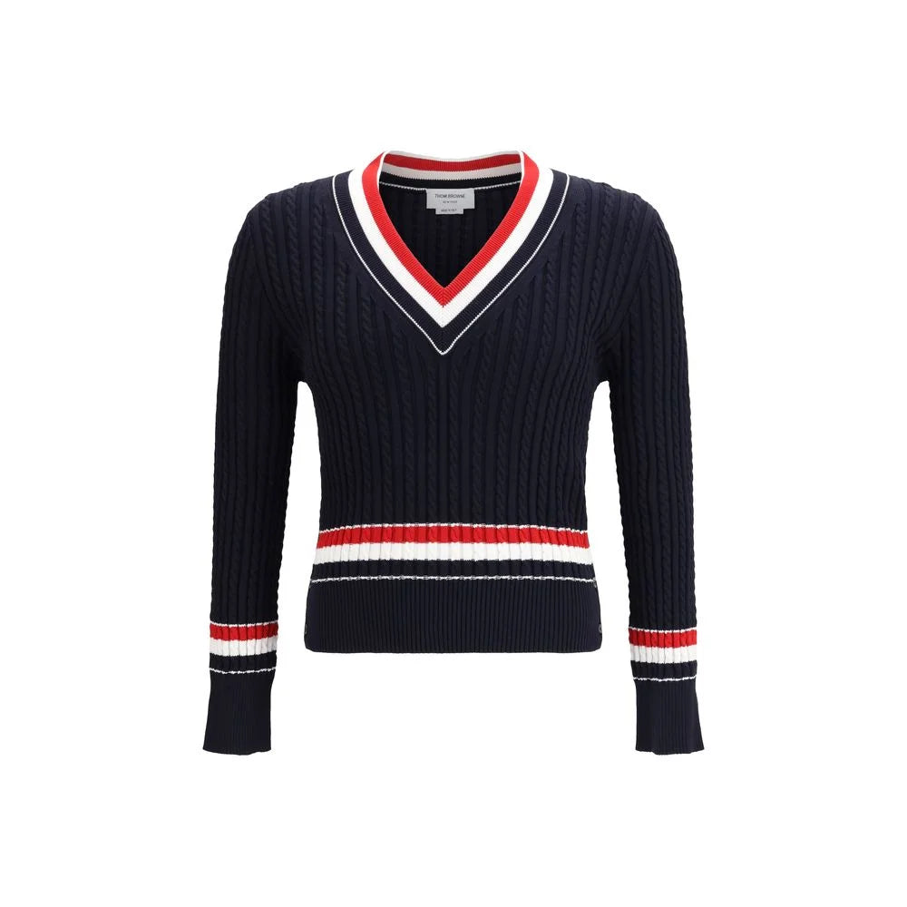 Thom Browne Blue Cotton Sweatshirt