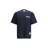 Thom Browne Blue Cotton T-Shirt - T-Shirts