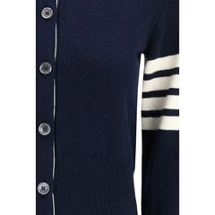 Thom Browne Blue Fleece Wool Cardigan - IT38 | S