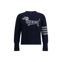 Thom Browne Blue Fleece Wool Sweatshirt