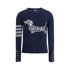 Thom Browne Blue Fleece Wool Sweatshirt - IT38 | S