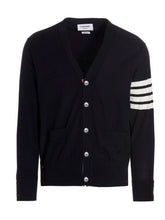 Thom Browne Blue Merino Wool Cardigan - 4