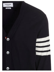 Thom Browne Blue Merino Wool Cardigan - 4