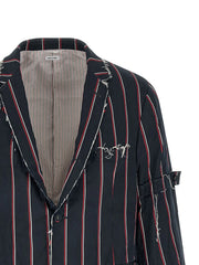 Thom Browne Blue Silk Blazer - 2