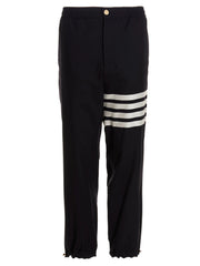 Thom Browne Blue Wool Athletic Pants
