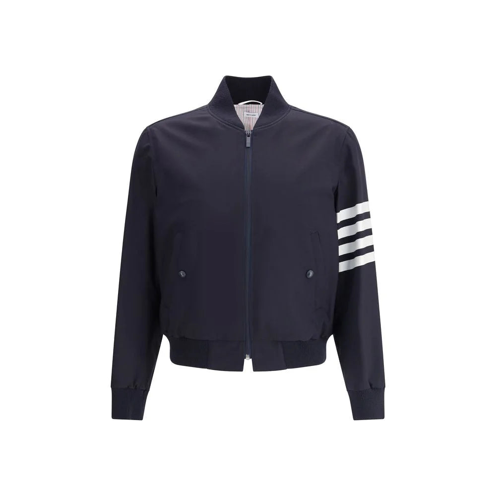 Thom Browne Blue Wool Bomber - 1