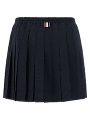 Thom Browne Blue Wool Long Skirt