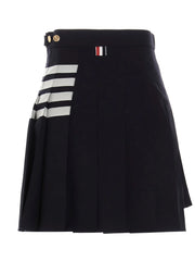 Thom Browne Blue Wool Long Skirt - IT36 | S