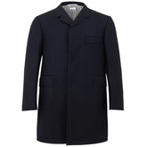 Thom Browne Elegant Wool Jacket in Signature Blue - IT50 | L - Trench Coats