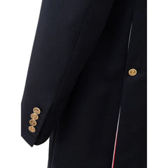 Thom Browne Elegant Wool Jacket in Signature Blue - IT50 | L - Trench Coats