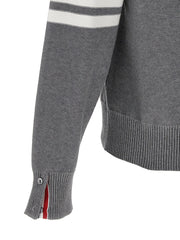 Thom Browne Szary Sweter Cardigan Z Bawełny - 3