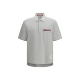 Thom Browne Gray Cotton Polo Shirt