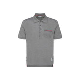 Thom Browne Gray Cotton Polo Shirt