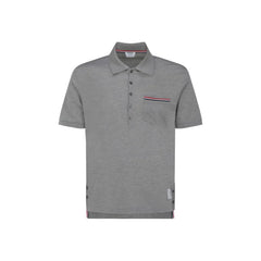 Thom Browne Gray Cotton Polo Shirt