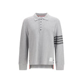 Thom Browne Gray Cotton Polo Shirt