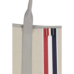 Thom Browne Gray Fabric Shoulder Bag