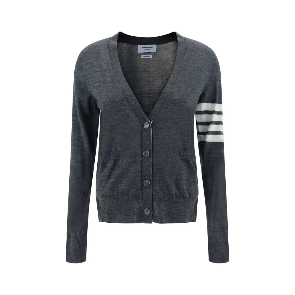 Thom Browne Gray Fleece Wool Polo Shirt