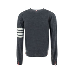 Thom Browne Gray Fleece Wool Polo Shirt
