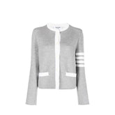 Thom Browne Gray Wool Cardigan - 36