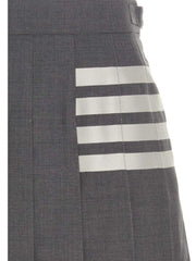 Thom Browne Gray Wool Long Skirt - IT38