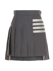 Thom Browne Gray Wool Long Skirt - IT38