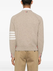 Thom Browne Shetland Wool 4-Bar Relaxed Fit V Neck Cardigan - Cardigans