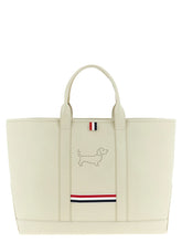 Thom Browne White Calfskin Tote Bag