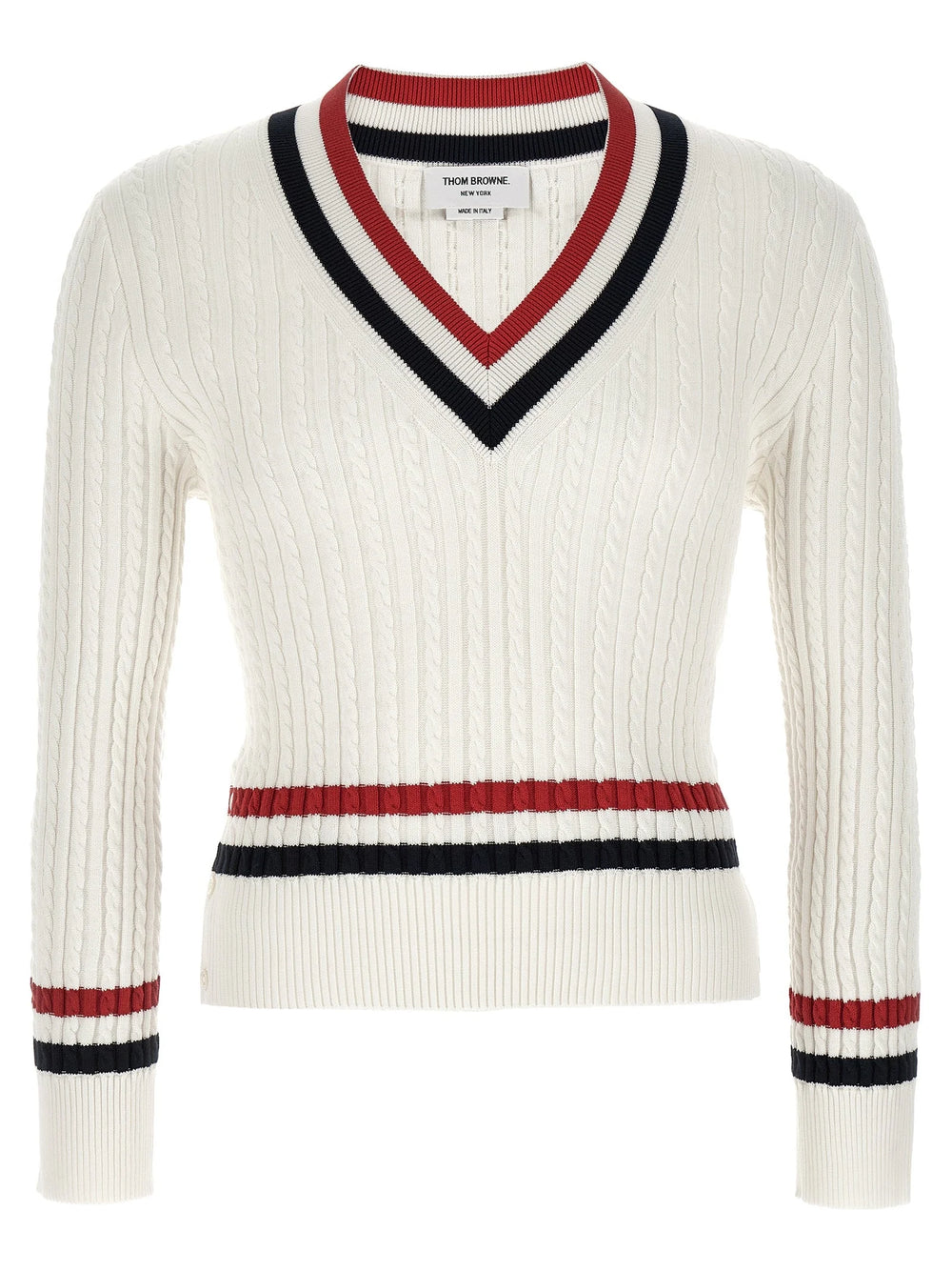 Thom Browne White Cotton Cardigan - 3