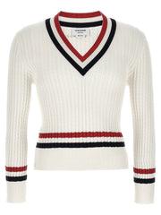Thom Browne White Cotton Cardigan - 3
