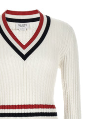 Thom Browne White Cotton Cardigan - 3