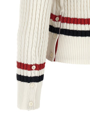 Thom Browne White Cotton Cardigan - 3