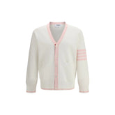 Thom Browne White Cotton Cardigan - Cardigans