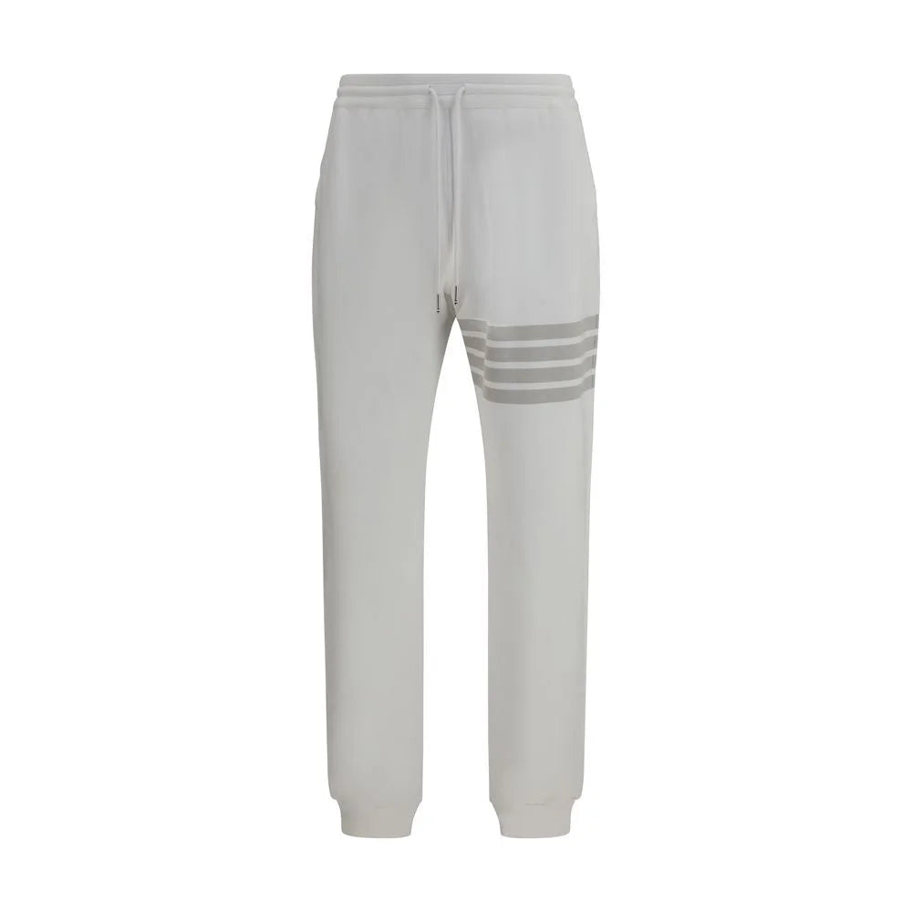 Thom Browne White Cotton Joggers (Workout Pants)