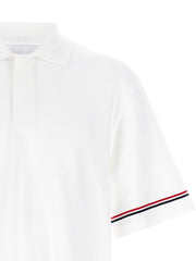 Thom Browne White Cotton Polo Shirt