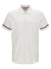 Thom Browne White Cotton Polo Shirt - 4