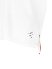 Thom Browne White Cotton Polo Shirt