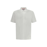 Thom Browne White Cotton Polo Shirt