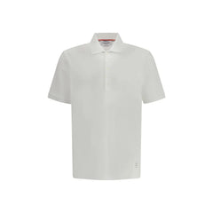 Thom Browne White Cotton Polo Shirt