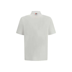 Thom Browne White Cotton Polo Shirt