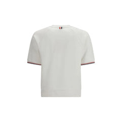 Thom Browne White Cotton Sweatshirt