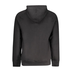 Timberland Black Cotton Men Sweater with Central Pockets and Zip