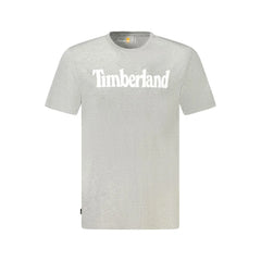 Timberland Gray Cotton Men T-Shirt - S