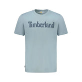 Timberland Light Blue Organic Cotton Men T-Shirt - S