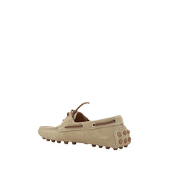 Tod’s Beige Calf Leather Bos Taurus Slip-On Loafers - EU40/US10