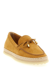 Tod’s Beige Calfskin Slip-On Loafers