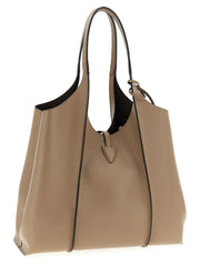 Tod’s Beige Calfskin Tote Bag